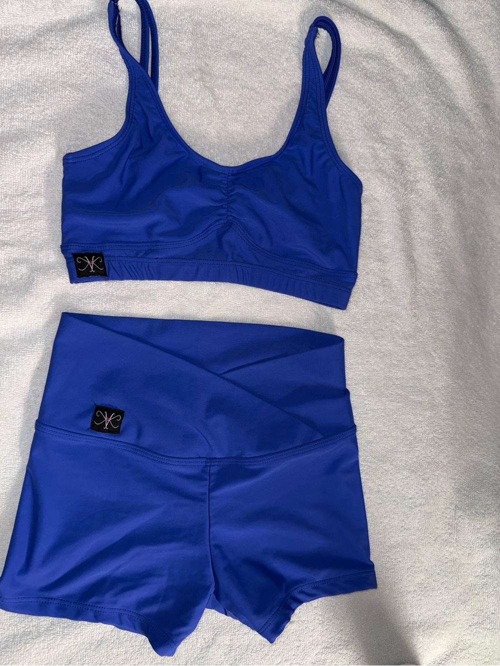 Kandi Kouture 2 Piece Blue Dance Athletic Set Size CXL (10/12)